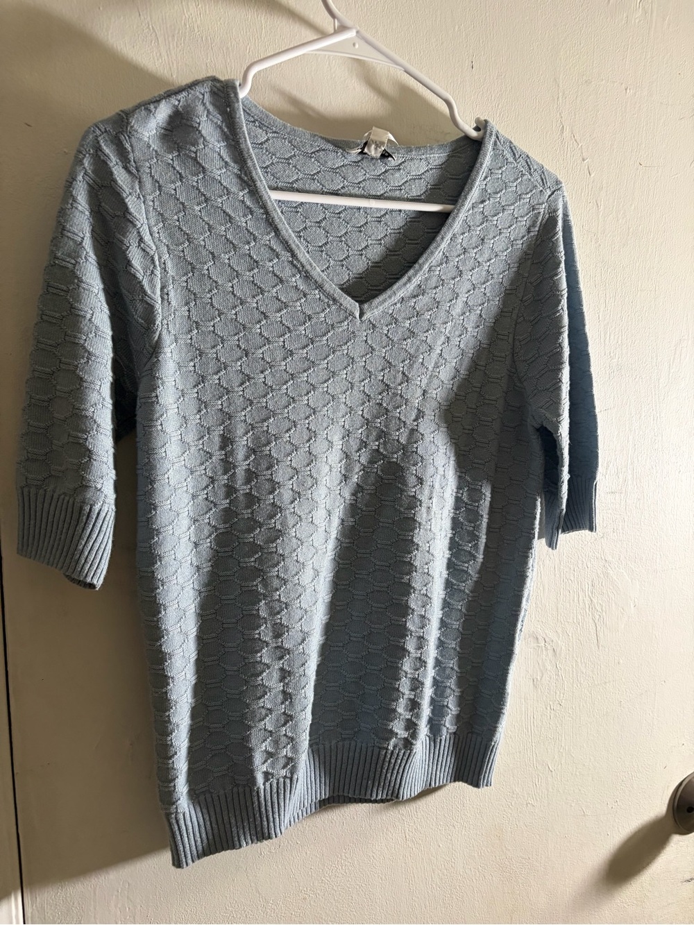 Ella Moss Powder Blue V-Neck Sweater